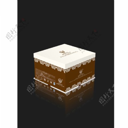 咖啡色蛋糕盒设计