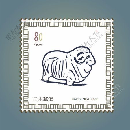 邮票卡通羊
