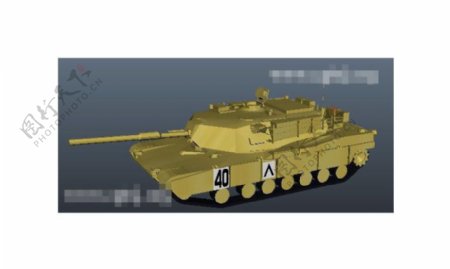 3D军用坦克模型
