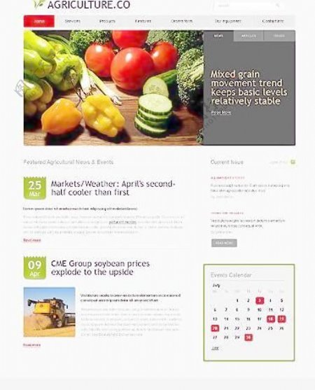 农产品企业cssxhtml网页模板图片