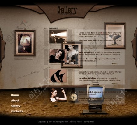 个人摄影画廊网站模板