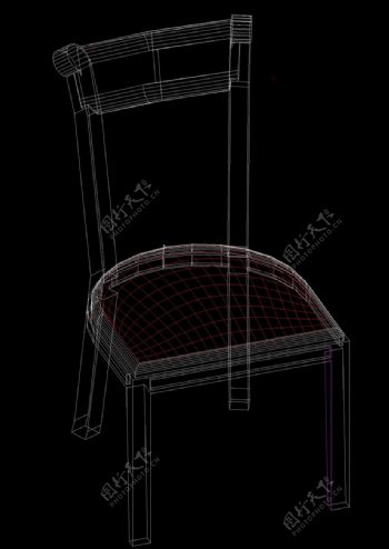 圆形椅子cad模型图纸