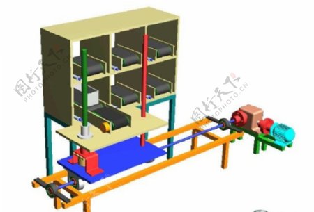自动化仓库储存系统3D模型