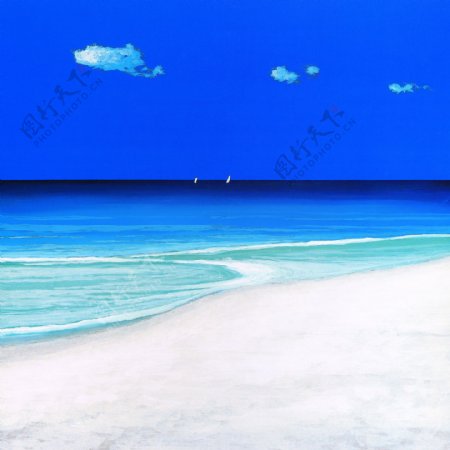 蓝色沙滩