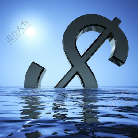 美元的沉没在海中出现萧条衰退和经济衰退