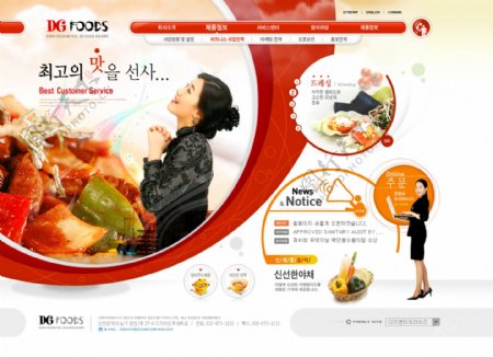 美食餐厅介绍网页模板