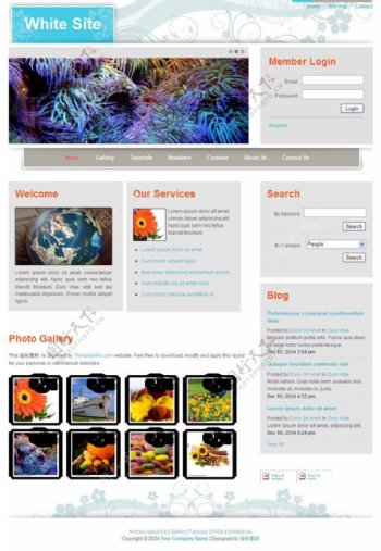 图片画廊CSS网页模板