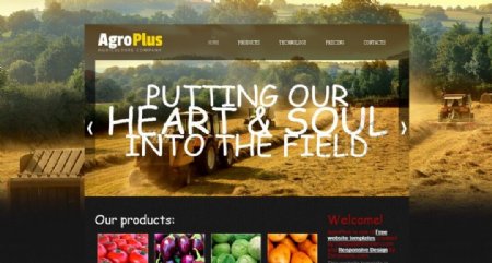 金色农业农场响应式企业网站模板