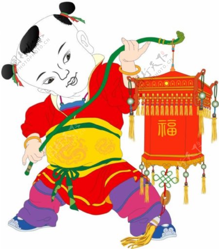 中国传统福娃