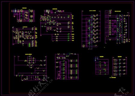 电梯电气控制电路图CAD图纸