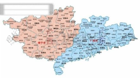 广东广西地图矢量地图广东地图广西地图CDR格式