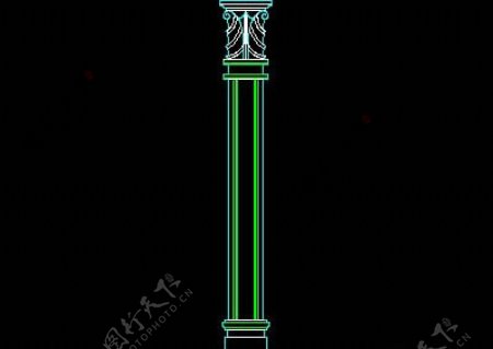 栏杆柱子雕花门装饰主题CAD图块素材28