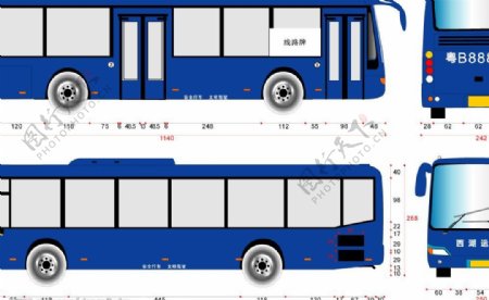 公交车用矢量图图片