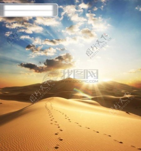 沙漠黄昏图片