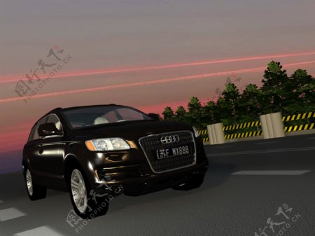 Audi奥迪Q7汽车模型3Dmax