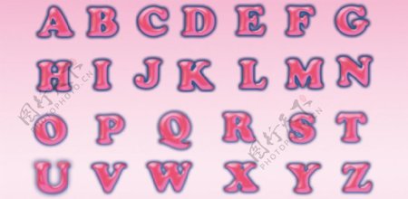 粉红可爱字母图片