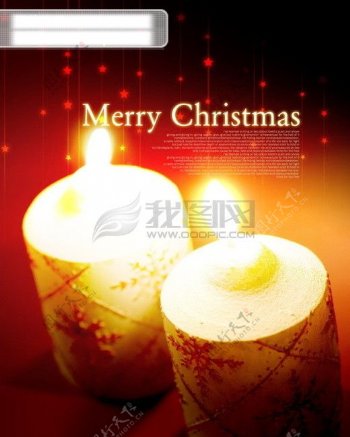 HanMaker韩国设计素材库背景梦幻虚幻唯美圣诞蜡烛烛光祝福温馨