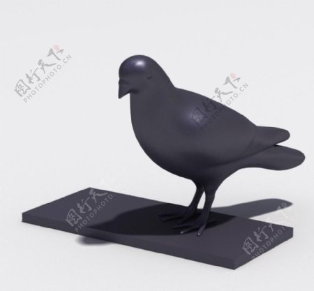 小鸟雕塑模型图片