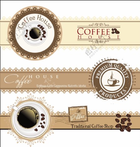 咖啡背景咖啡花纹图片