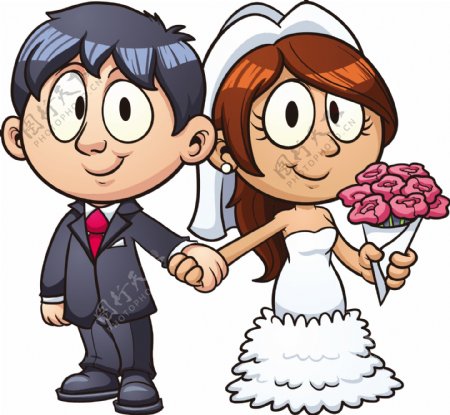 卡通婚礼图片