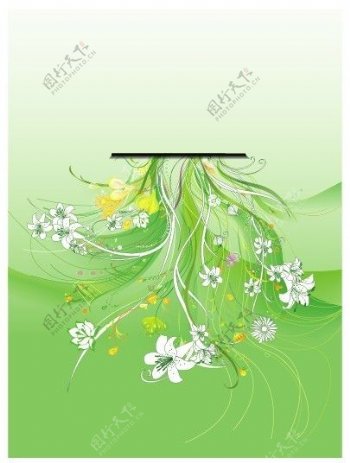 韩国矢量花纹底图背景