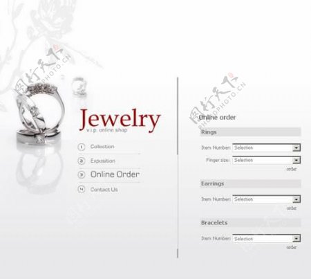在线珠宝首饰网站模板