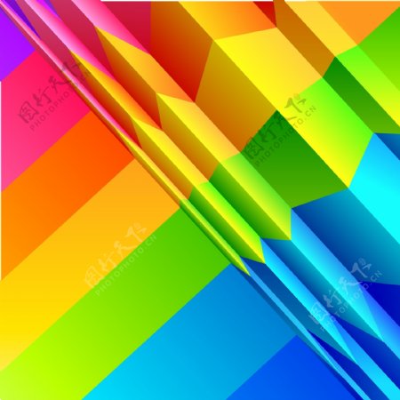 折叠纸的彩虹条纹背景