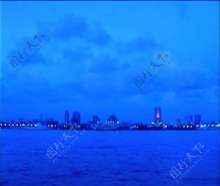 海边城市夜景视频素材素材下载