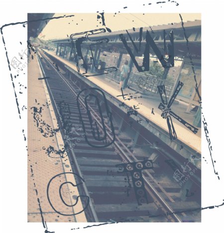 铁路与文字组合图片