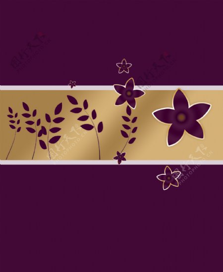 花草移门图片紫色花朵