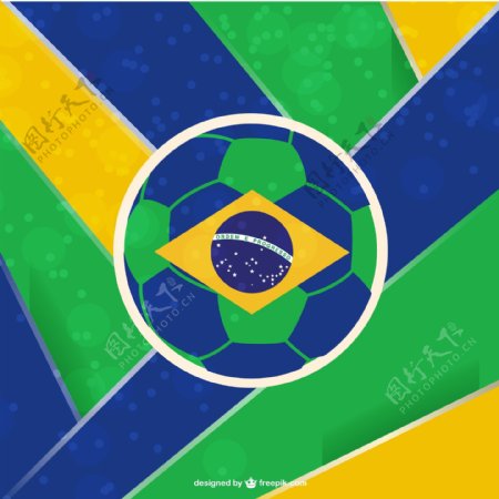 创意巴西世界杯背景矢量素材