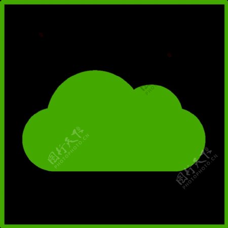 生态绿云图标