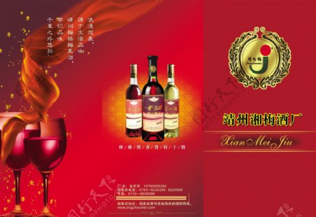 杨梅红酒图片