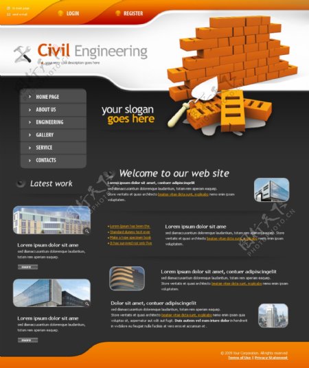 国外网页设计建筑工程A