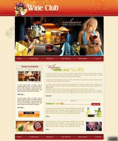 红酒饮料类网页设计