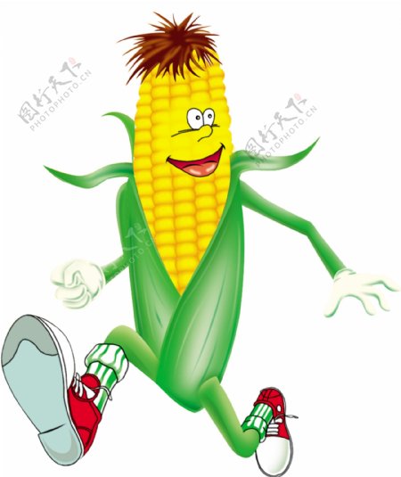 卡通玉米玉米小人