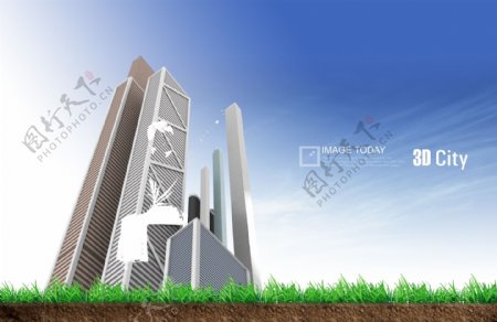高清PSD分层素材摩天大厦