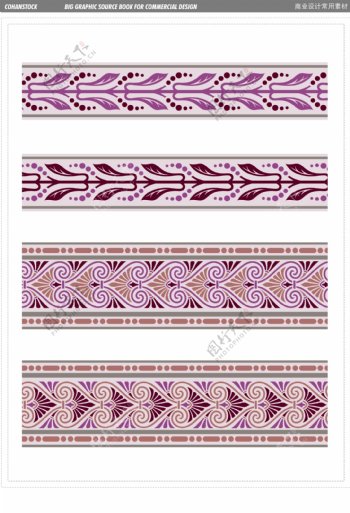 紫色阿拉伯风格长形边框分隔符