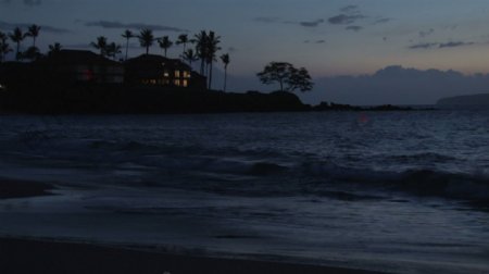 在晚上股票视频夏威夷海滩视频免费下载