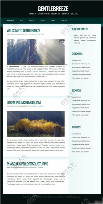 环保类网页设计