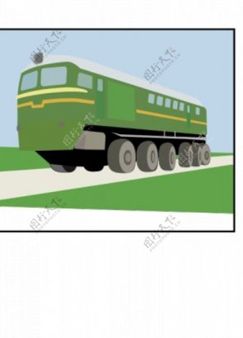 vl85集装箱列车的矢量图像