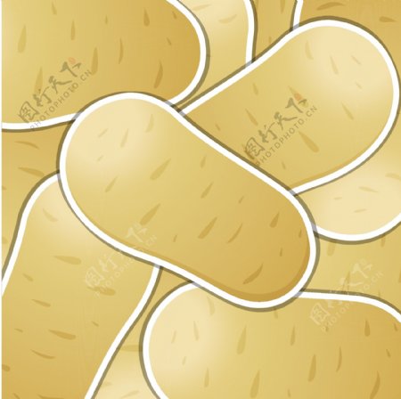 荷兰奶油土豆背景卡矢量格式