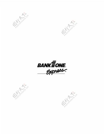 BankOneExpresslogo设计欣赏BankOneExpress信用卡标志下载标志设计欣赏
