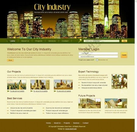 国外城市建筑创意网站模板