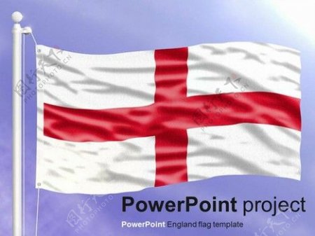 英国国旗的PPT幻灯片模板