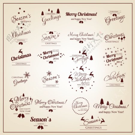 2014的圣诞节标志创意设计矢量图03