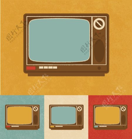 复古的图标的电视机