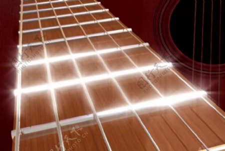 闪闪发光的吉他弦运动背景视频免费下载