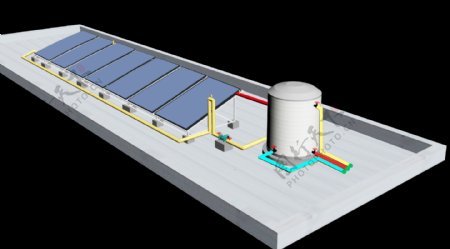 太阳能热水工程图片