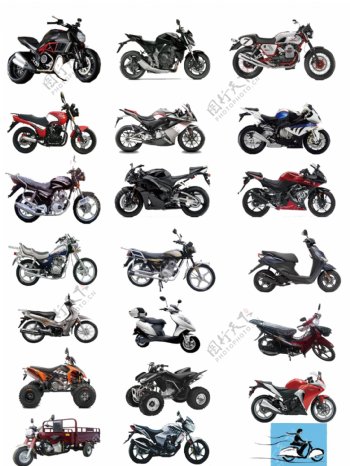 二十种摩托车抠图